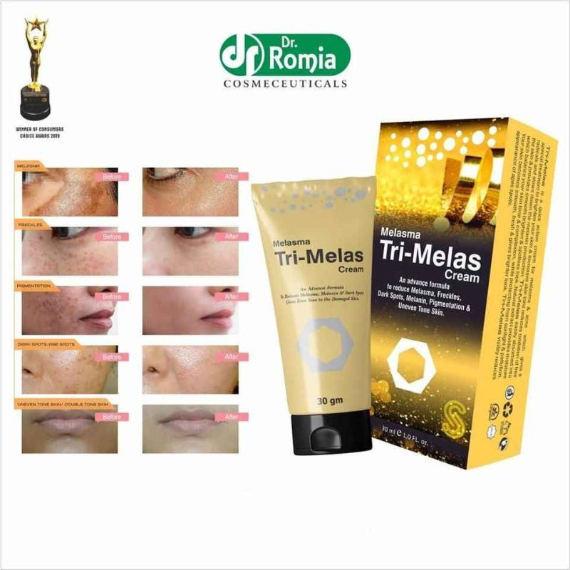 Dr Romia Tri Melas Cream 30g Remove Melasma And Freckles Pigmentation Treatment Dark Spots Removal Brightening And Even Skin Tone Cream For Men And Women