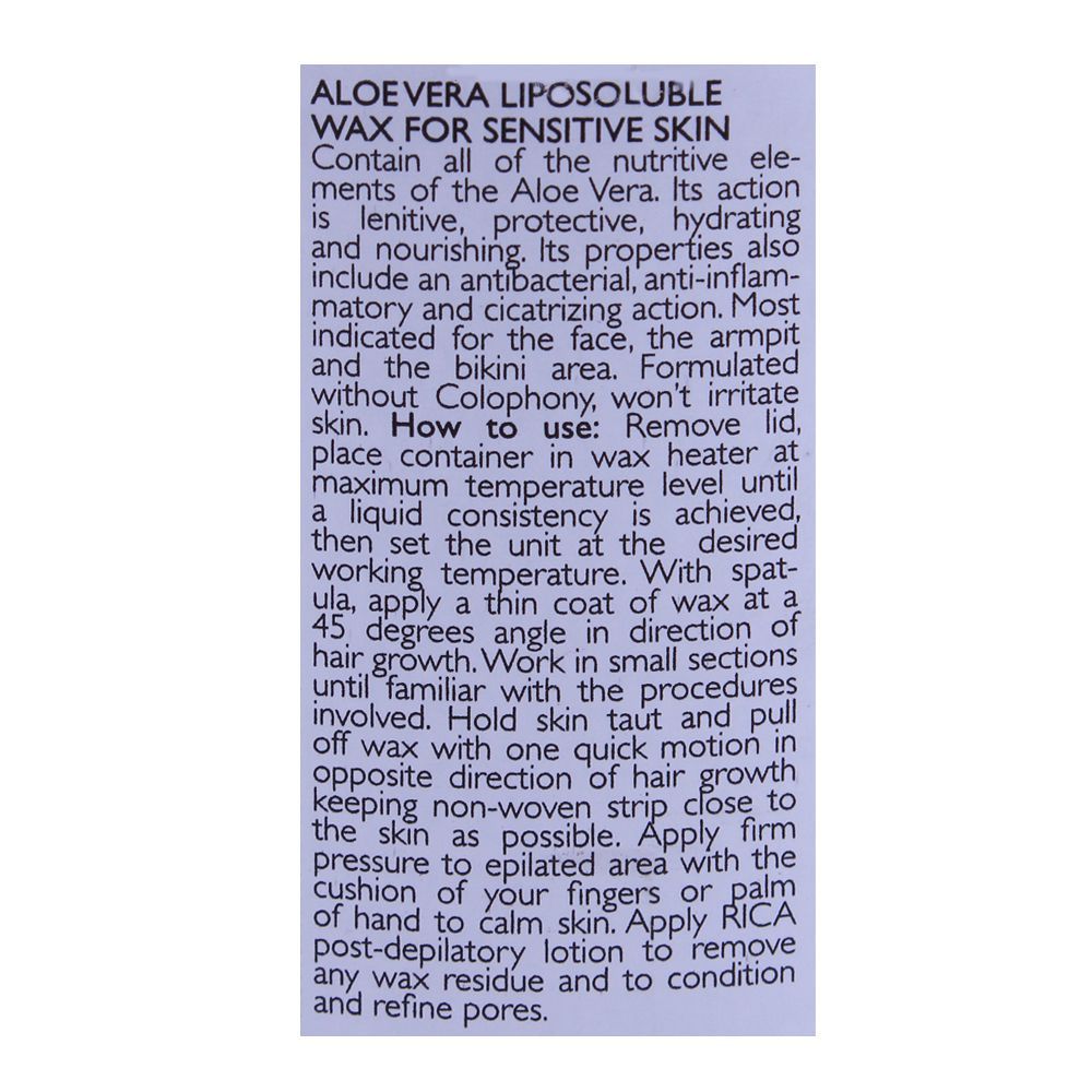 RICA Aloe Vera Sensitive Skin Liposoluble Wax 400ml