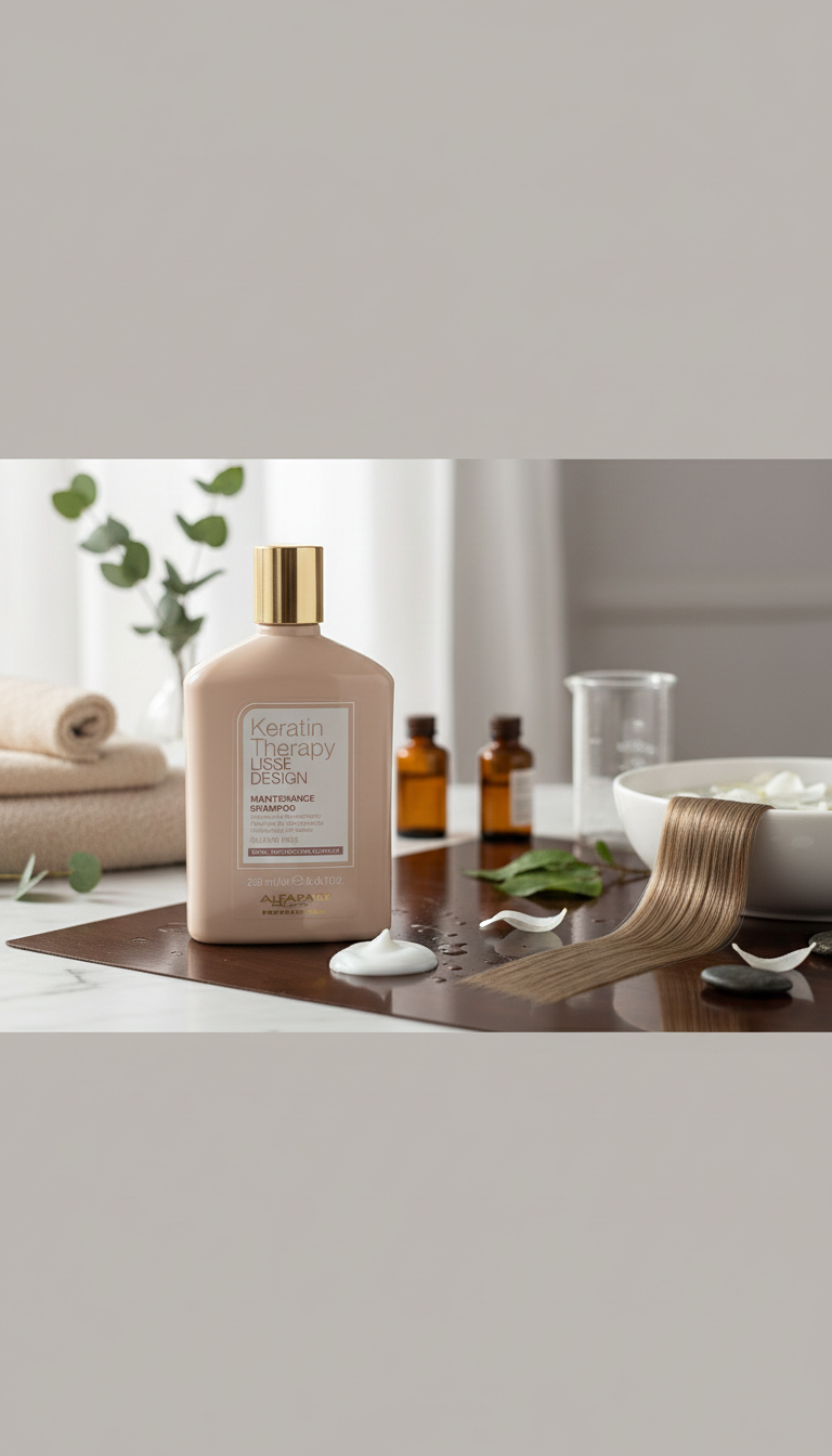 Alfaparf Milano Keratin Therapy Lisse Design Maintenance Shampoo – 250ml | Sulfate-Free Professional Hair Care for Keratin Treated Hair