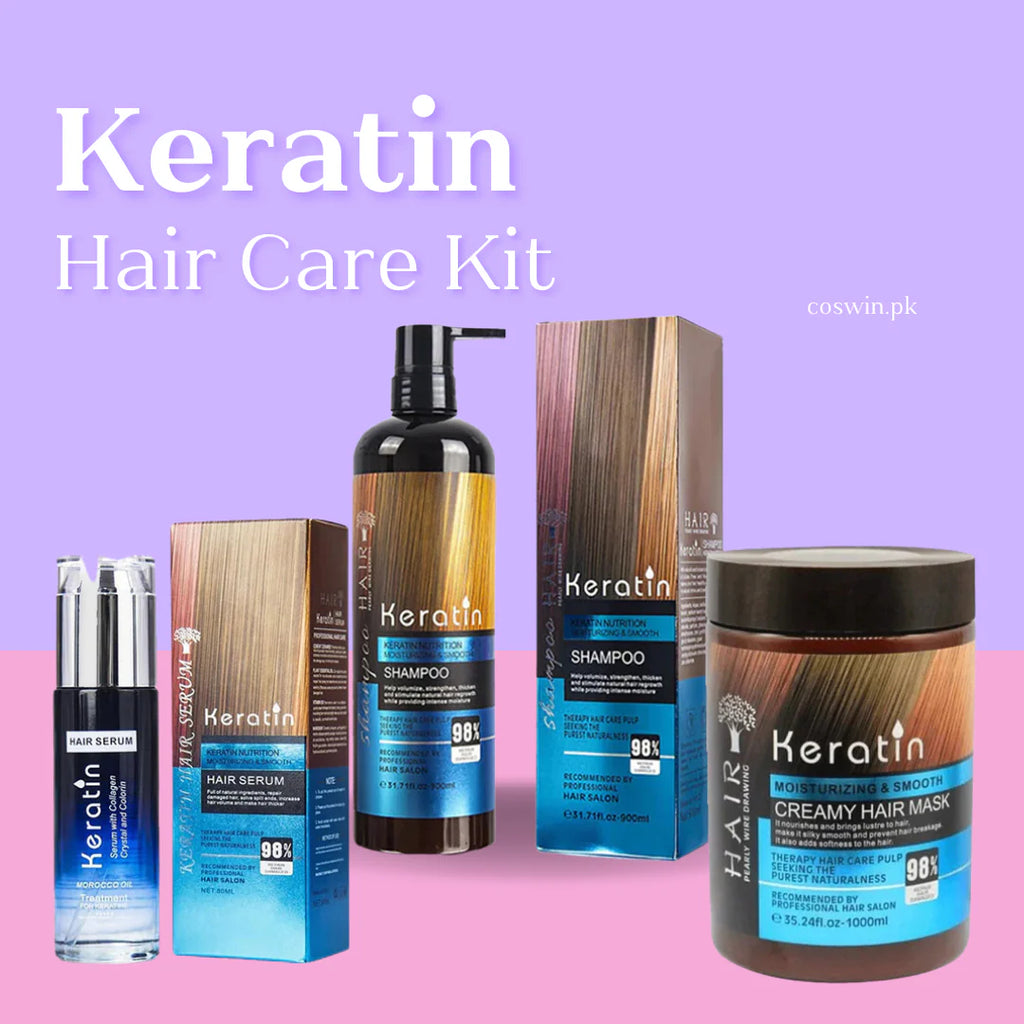 Keratin Nutrition Moisturizing & Smooth Shampoo + Hair Serum + Creamy Mask