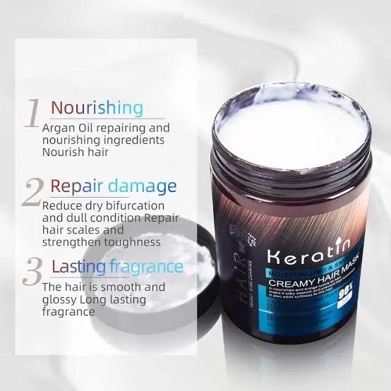 Keratin Creamy Hair Mask Moisturizing & Smooth 1000ml