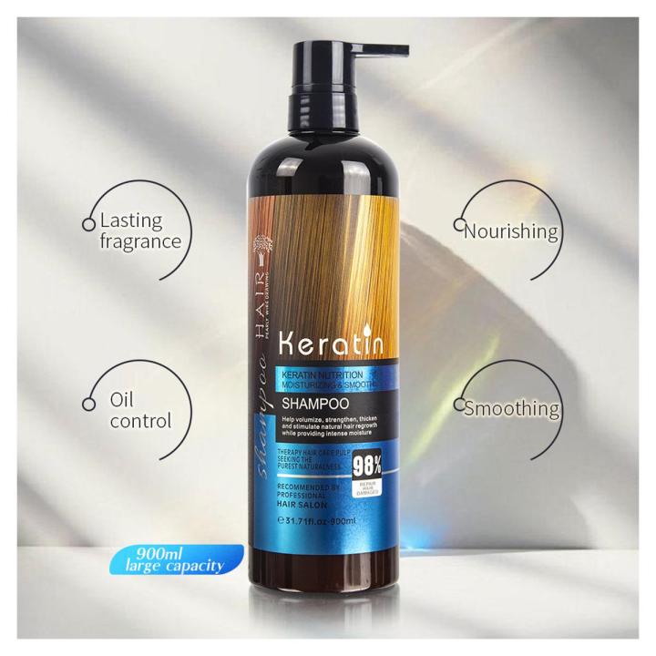 Keratin Nutrition Moisturizing & Smooth Shampoo - 900ML (Recommended by professional hair Salon)
