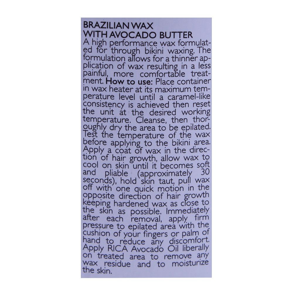 RICA Avocado Butter Brazilian Wax 400ml