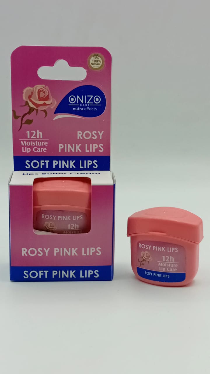 ONIZO CARE - NUTRA EFFECTS 12H MOISTURE LIP BUTTER CREAM (LIP BALM ROSY PINK LIPS - 7GMS)