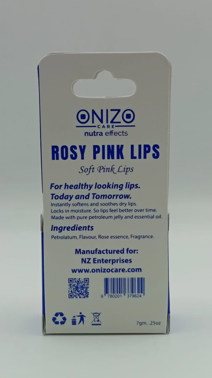ONIZO CARE - NUTRA EFFECTS 12H MOISTURE LIP BUTTER CREAM (LIP BALM ROSY PINK LIPS - 7GMS)