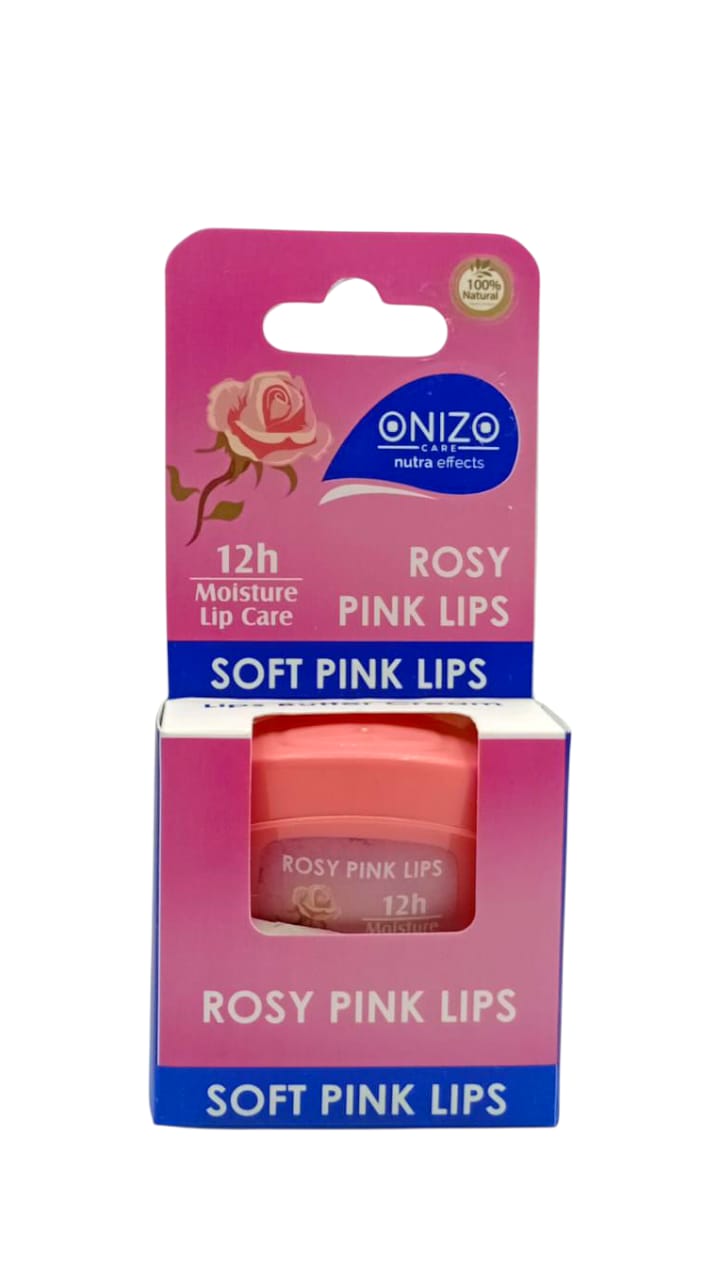 ONIZO CARE - NUTRA EFFECTS 12H MOISTURE LIP BUTTER CREAM (LIP BALM ROSY PINK LIPS - 7GMS)
